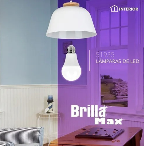 Paquete de 5 Bulbos de 5W Brillamax 127V E26 6500K 30000H A55