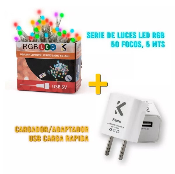Serie De Luces Led Rgb 50 Focos Usb 5 Metros