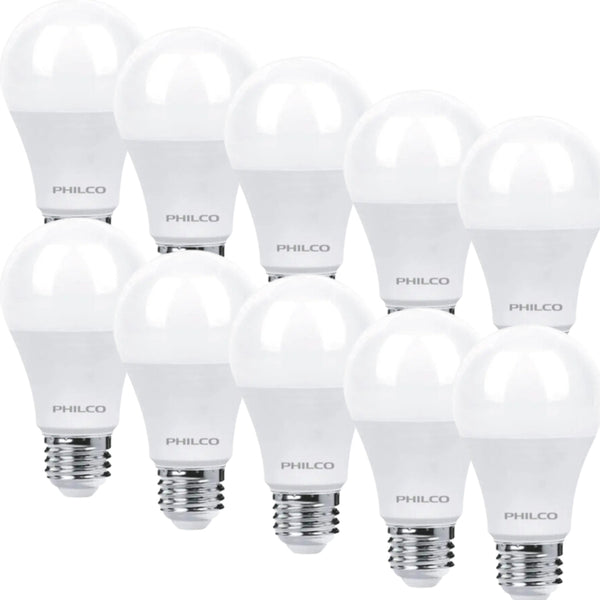 Paquete de 10 piezas Philco Bulbo de Led 10W 100-240V