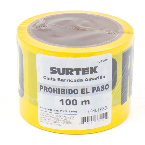 Cinta prohibido el paso  100m