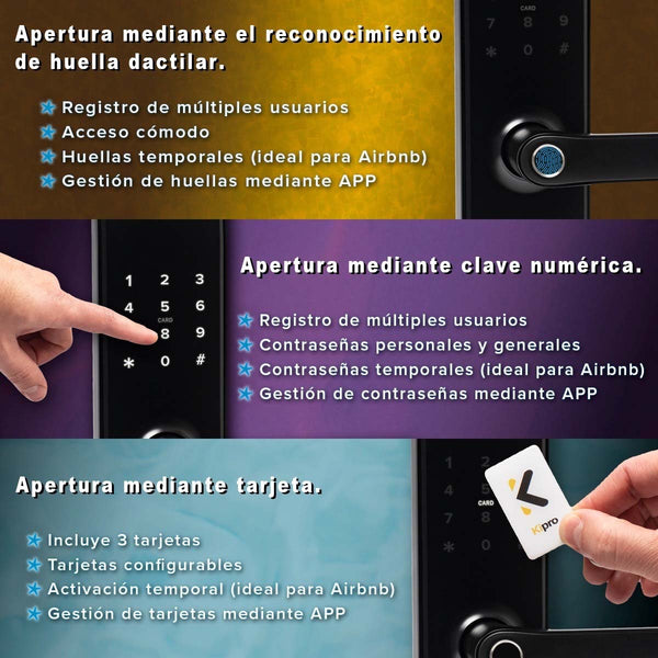 Cerradura Electrónica Inteligente, Chapa Con Clave y Huella