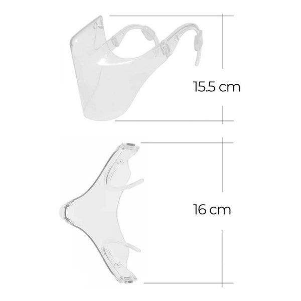 Cubrebocas Transparente Acrílico/policarbonato Antiempañante