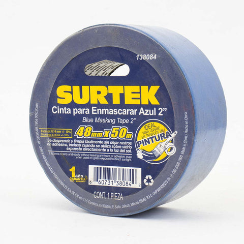 Cinta masking tape 2" color azul