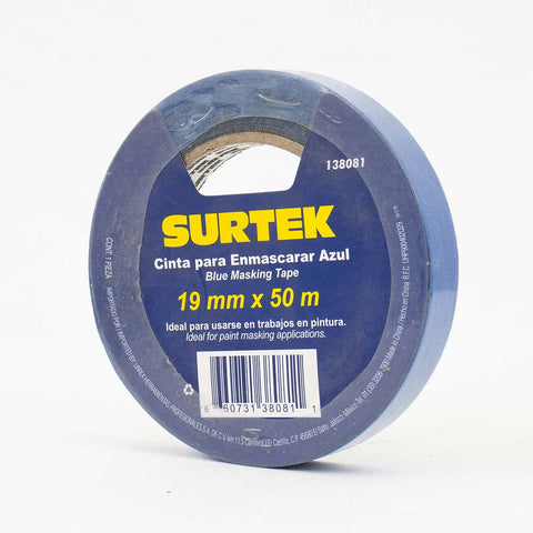 Cinta masking tape 3/4" color azul