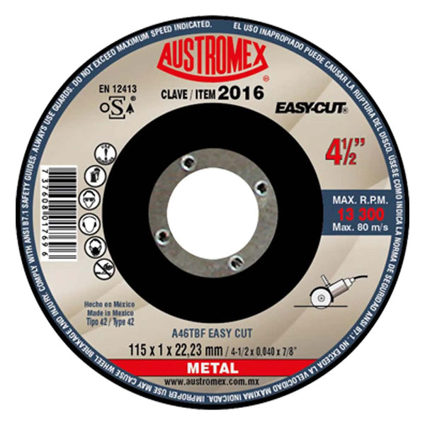 Disco Con Cento Deprimido Para Corte De Metal-Sp 4 1/2" 2016